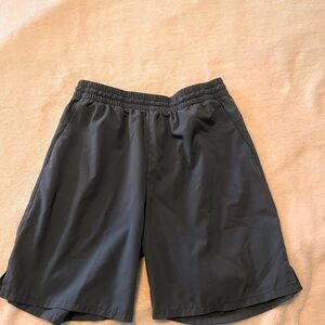 Black Athletic Shorts with Elastic Waistband
